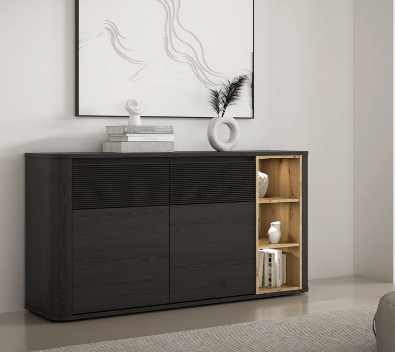 Sideboard BREATHTAKER 2 Türen 2 Schubladen in drei Farben, von Forte