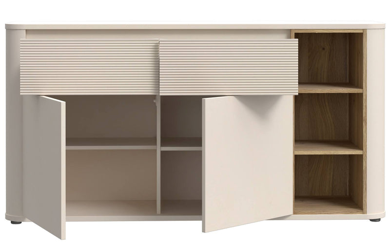 Sideboard BREATHTAKER 2 Türen 2 Schubladen in drei Farben, von Forte