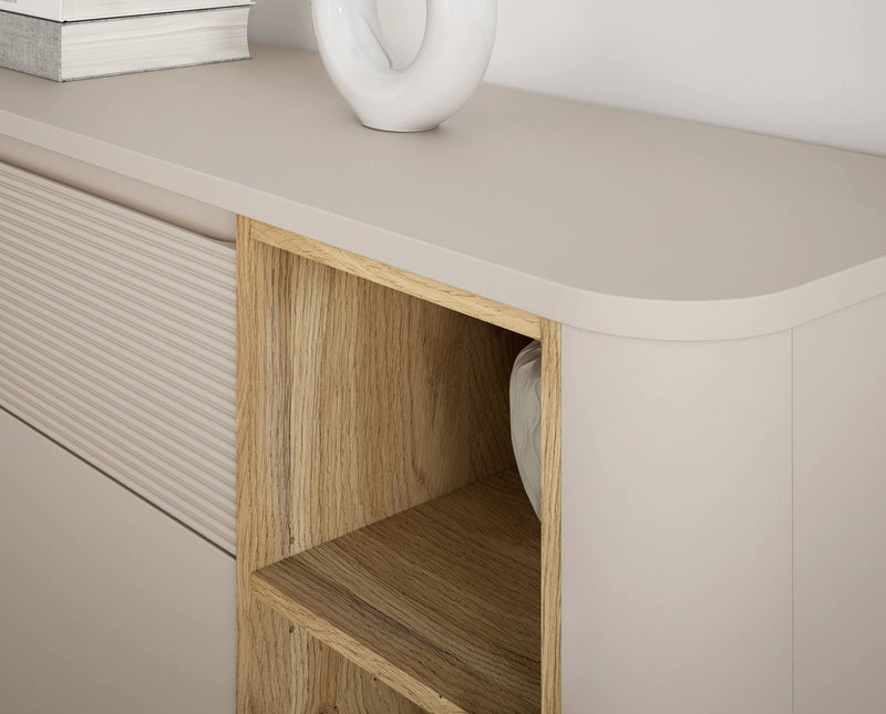 Sideboard BREATHTAKER 2 Türen 2 Schubladen in drei Farben, von Forte