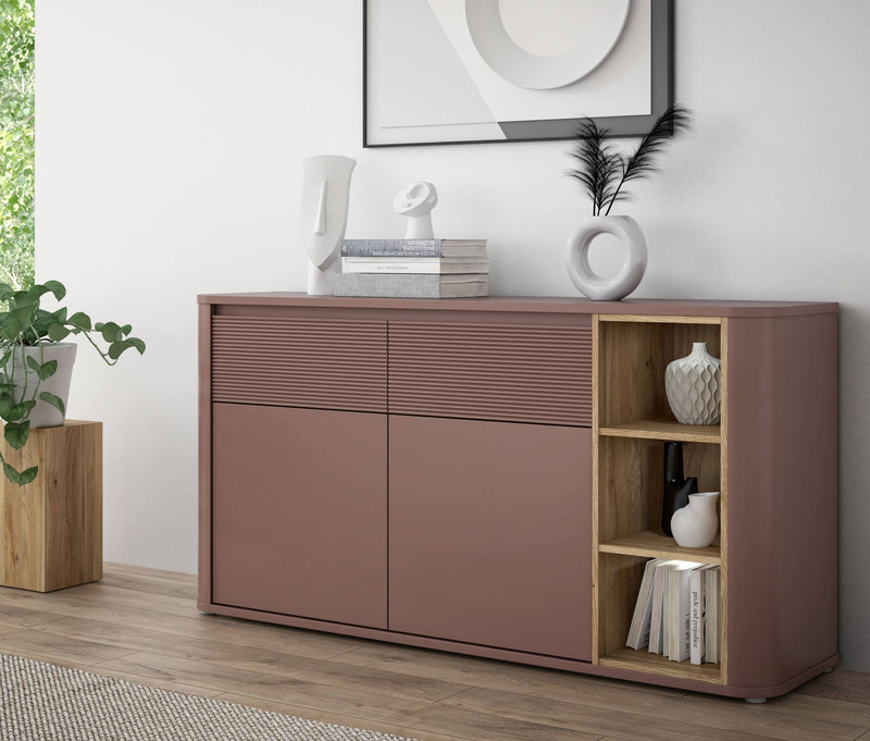 Sideboard BREATHTAKER 2 Türen 2 Schubladen in drei Farben, von Forte