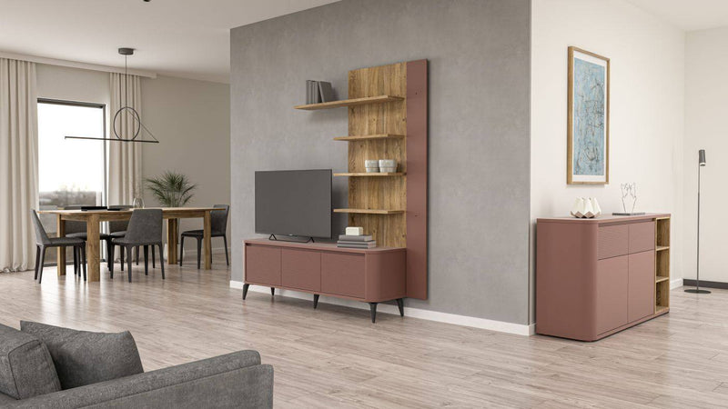 Sideboard BREATHTAKER 2 Türen 2 Schubladen in drei Farben, von Forte