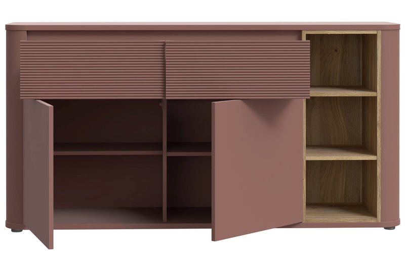Sideboard BREATHTAKER 2 Türen 2 Schubladen in drei Farben, von Forte