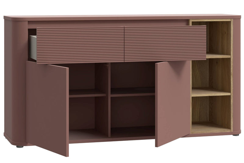 Sideboard BREATHTAKER 2 Türen 2 Schubladen in drei Farben, von Forte
