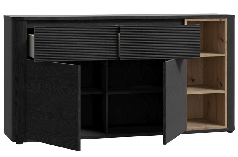 Sideboard BREATHTAKER 2 Türen 2 Schubladen in drei Farben, von Forte