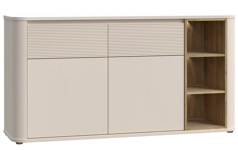 Sideboard BREATHTAKER 2 Türen 2 Schubladen in drei Farben, von Forte
