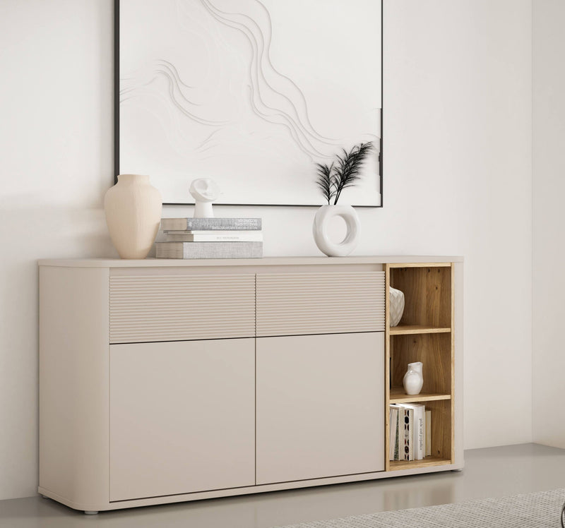 Sideboard BREATHTAKER 2 Türen 2 Schubladen in drei Farben, von Forte