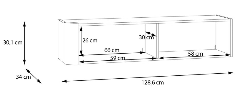 Hängeschrank BREATHTAKER 2 Klappen Hängekästchen, von Forte