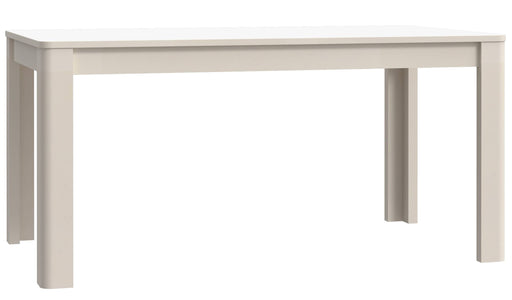 Esstisch Ausziehtisch BREATHTAKER 160 - 206 x 90 von Forte in Gesamtansicht mit massiven Beinen und ausziehbarer Tischplatte.