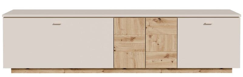 TV-Board LOUOTO Lowboard 3 Türen 1 Klappe Dekor Sand / Artisan Eiche