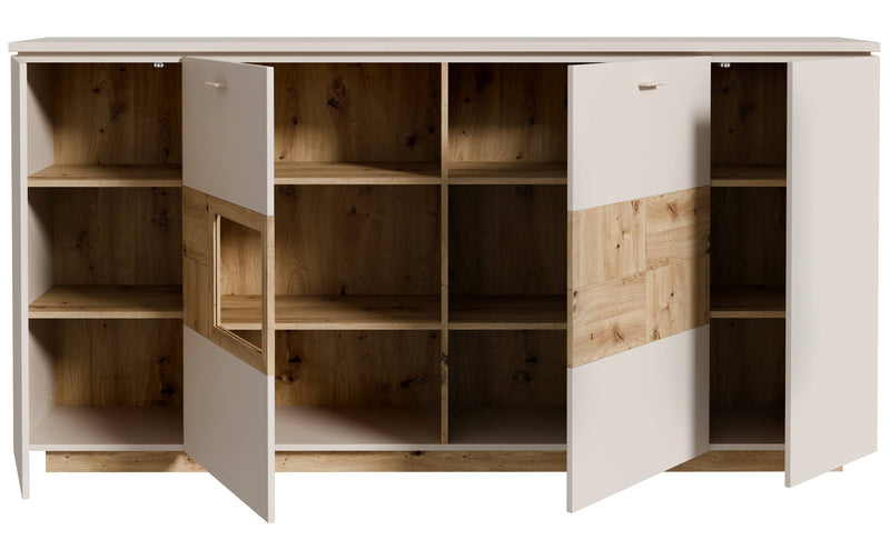 Sideboard Kommode LOUOTO 4 Türen Dekor Sand / Artisan Eiche von Forte