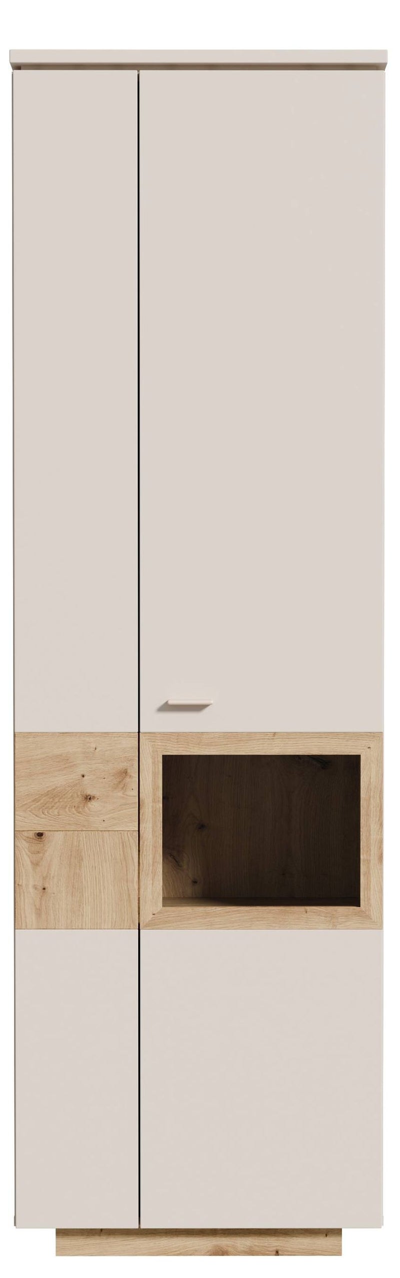 Vitrine Schrank LOUOTO 2 Türen Dekor Sand / Artisan Eiche von Forte
