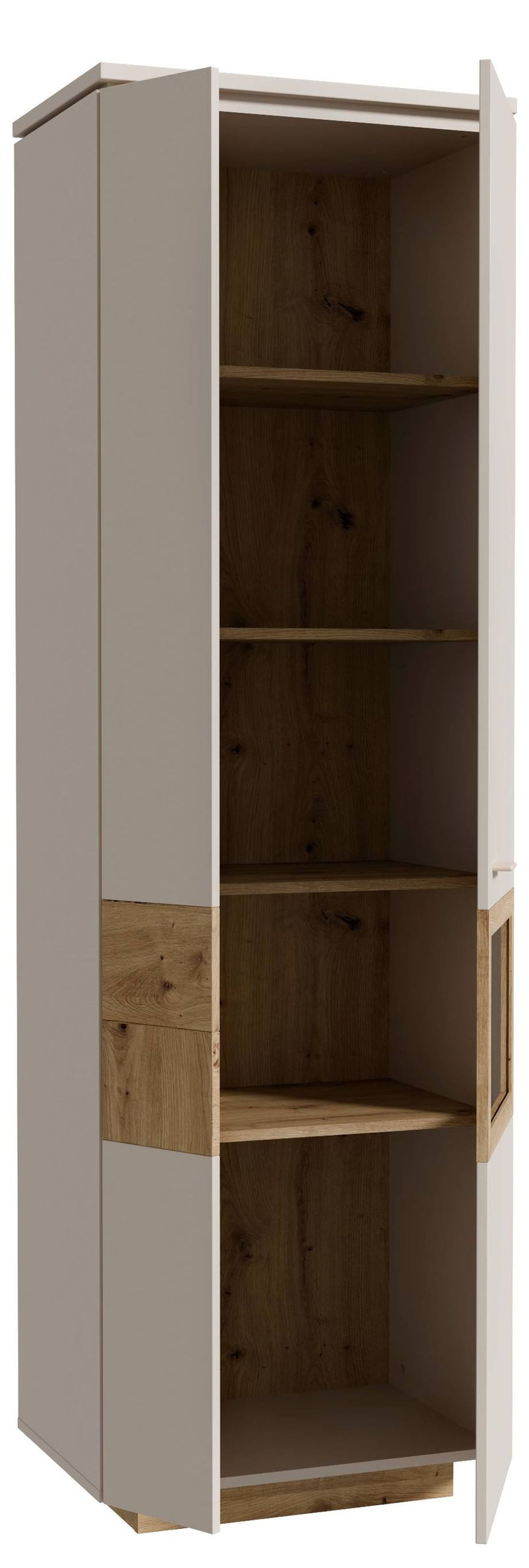 Vitrine Schrank LOUOTO 2 Türen Dekor Sand / Artisan Eiche von Forte