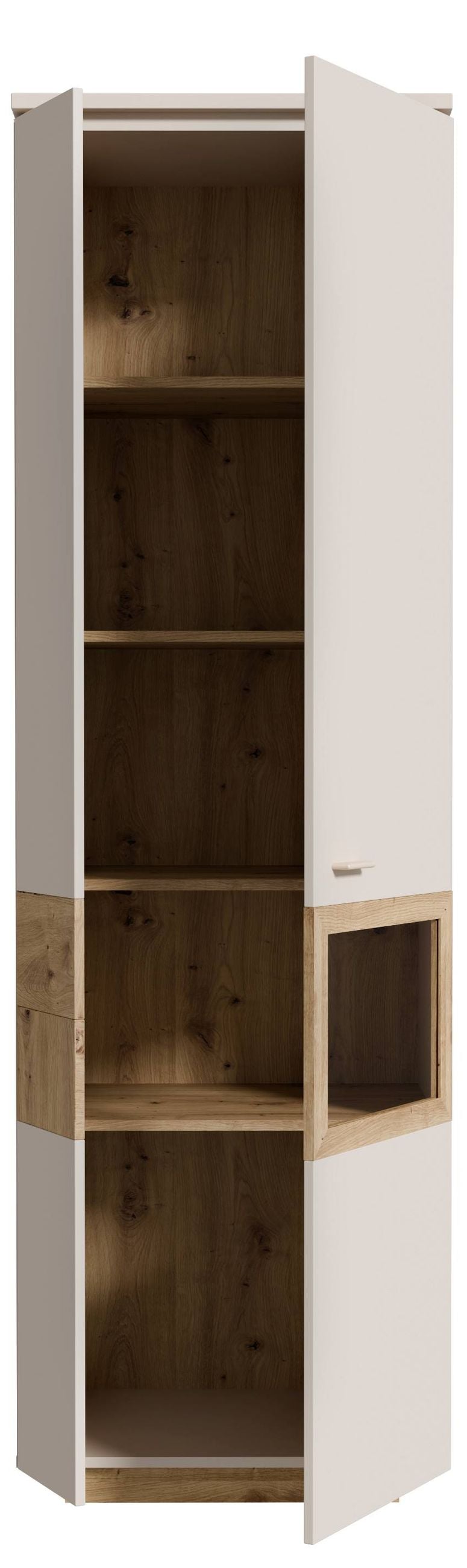 Vitrine Schrank LOUOTO 2 Türen Dekor Sand / Artisan Eiche von Forte