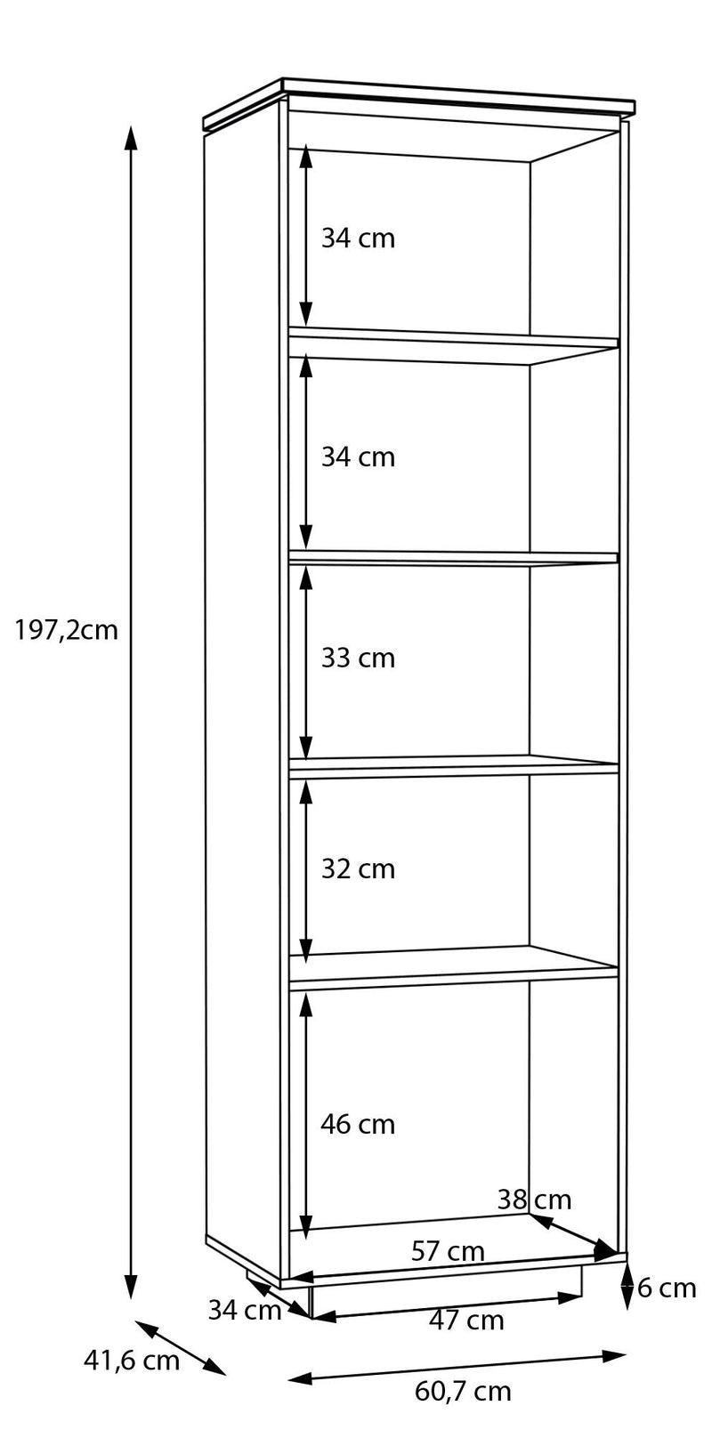 Vitrine Schrank LOUOTO 2 Türen Dekor Sand / Artisan Eiche von Forte
