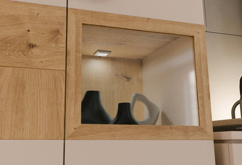 Vitrine Schrank LOUOTO 2 Türen Dekor Sand / Artisan Eiche von Forte