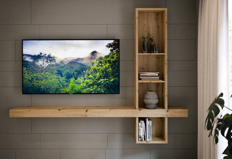 Wandboard Regal LOUOTO mit großer Ablage Optik Artisan Eiche, Forte