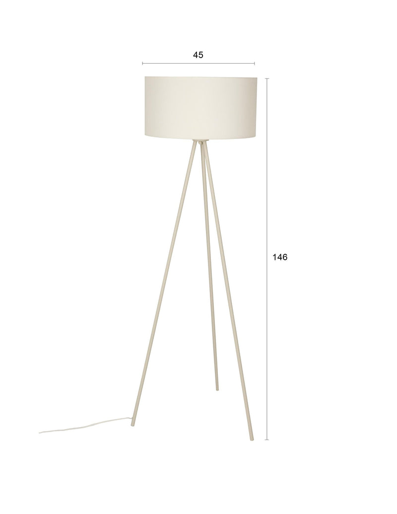 Stehlampe Susie Beige aus Metall | Elegantes Design für dein Zuhause