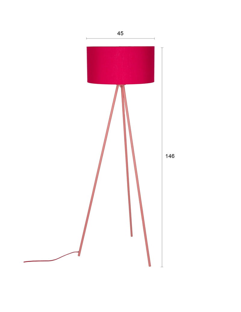 Stehlampe Susie Rot aus Metall | Elegantes Design für dein Zuhause