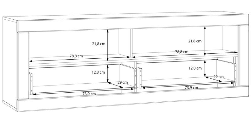 Wohnwand LEFKADAS 1 Wohnzimmerset mit 176 cm Lowboard von Forte