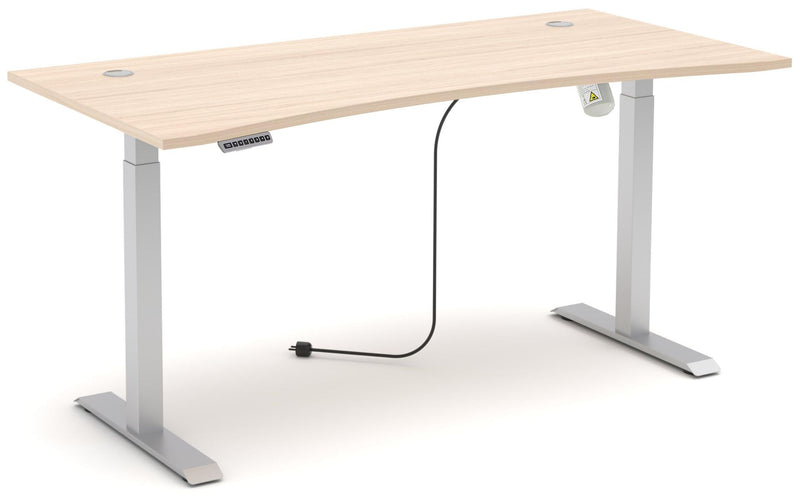 Höhenverstellbarer Schreibtisch SANTORIN Riva Eiche - 160 x 77 cm