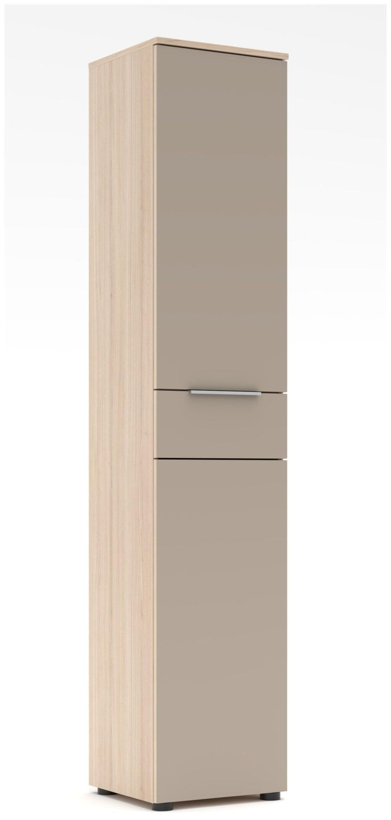 SANTORIN Aktenschrank 40 cm Riva Eiche Melamin mit Glas-Front
