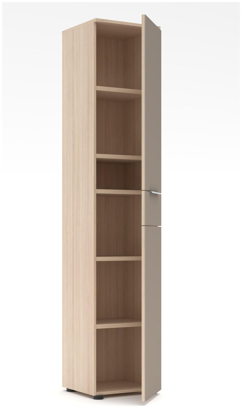 SANTORIN Aktenschrank 40 cm Riva Eiche Melamin mit Glas-Front