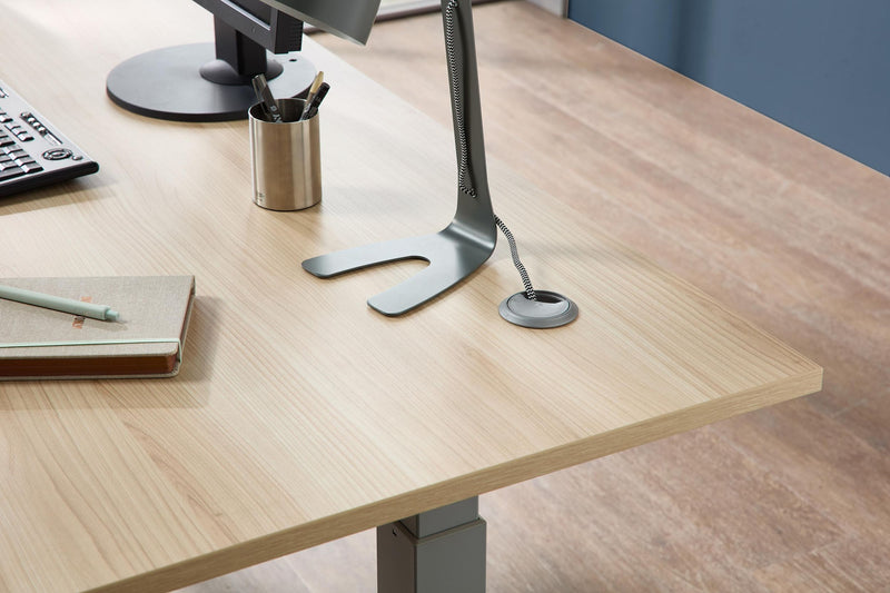 Komplettbüro SANTORIN I Riva Eiche & Glas Cashmere 10-teilig