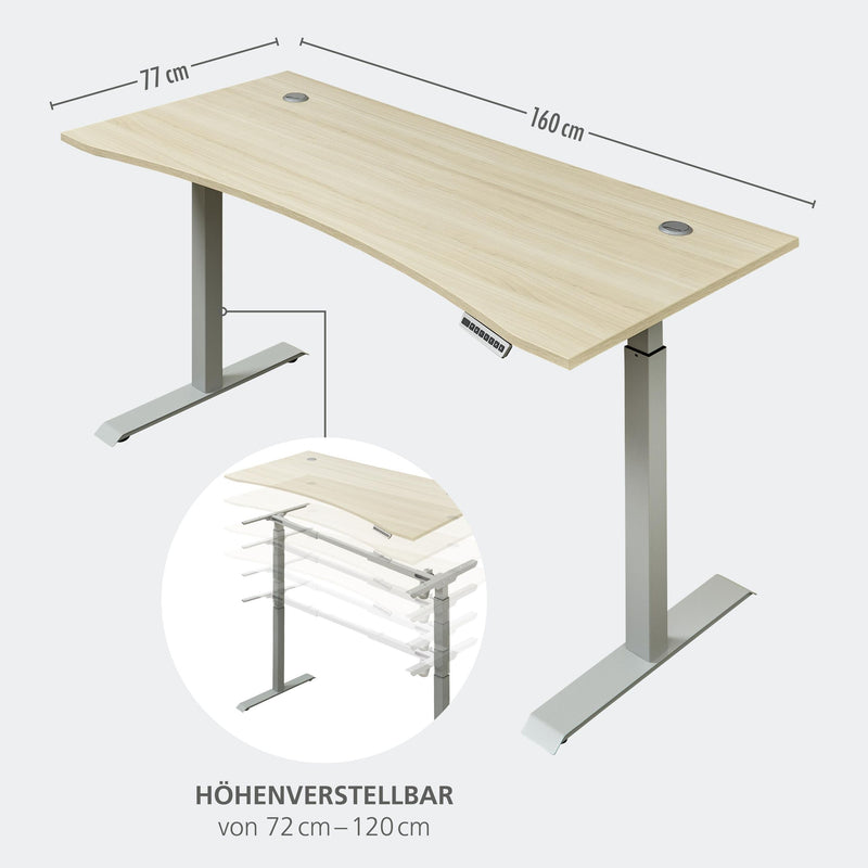 Komplettbüro Büro-Set SANTORIN VII Riva Eiche & Glas Cashmere 7-teilig