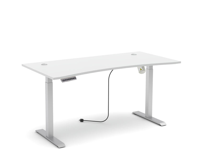 Höhenverstellbarer Schreibtisch SANTORIN Weiß - 160 x 77 cm