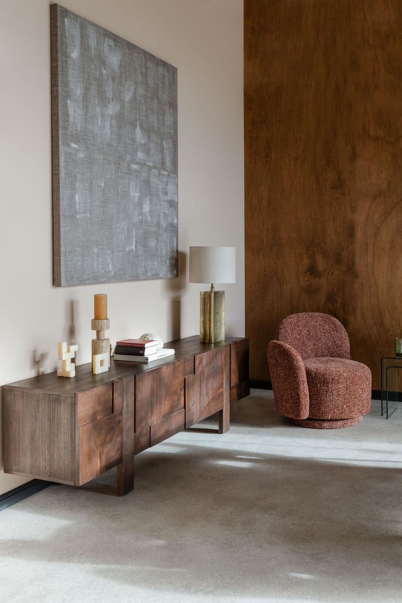 Sideboard BRUNEAU Eschenfurnier Dunkelbraun 150cm
