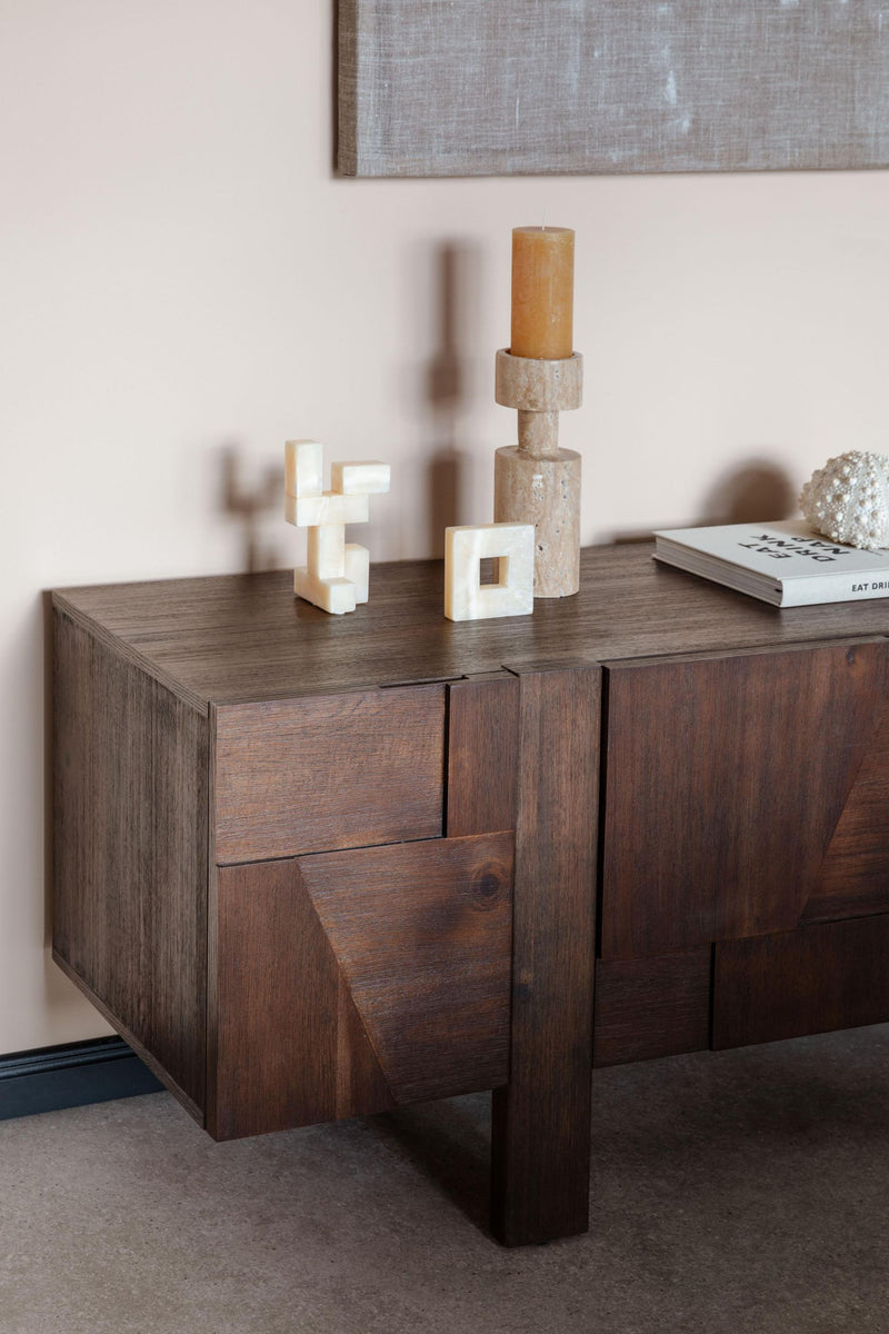 Sideboard BRUNEAU Eschenfurnier Dunkelbraun 150cm