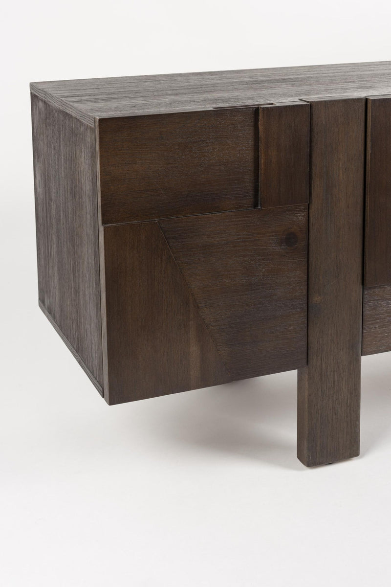 Sideboard BRUNEAU Eschenfurnier Dunkelbraun 150cm