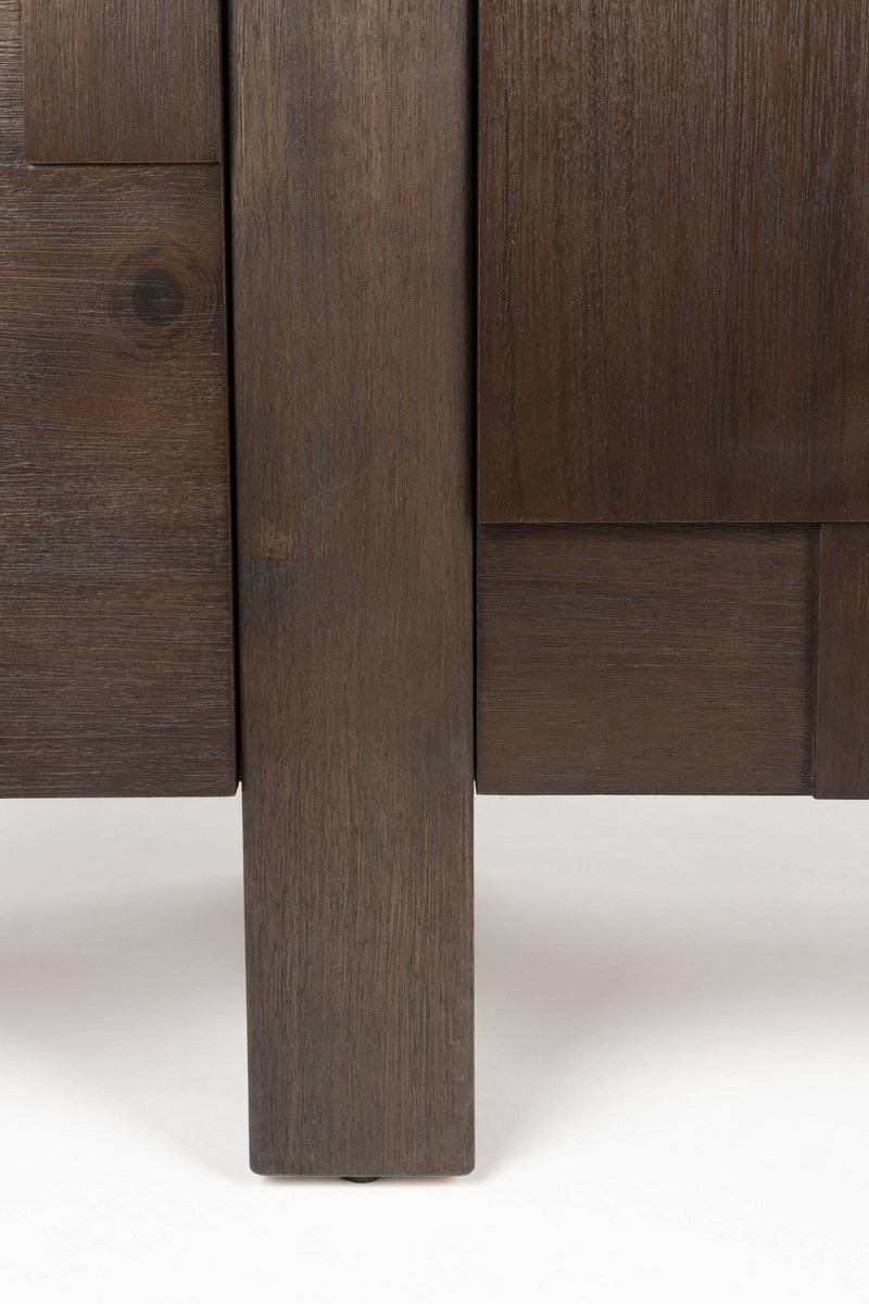 Sideboard BRUNEAU Eschenfurnier Dunkelbraun 150cm