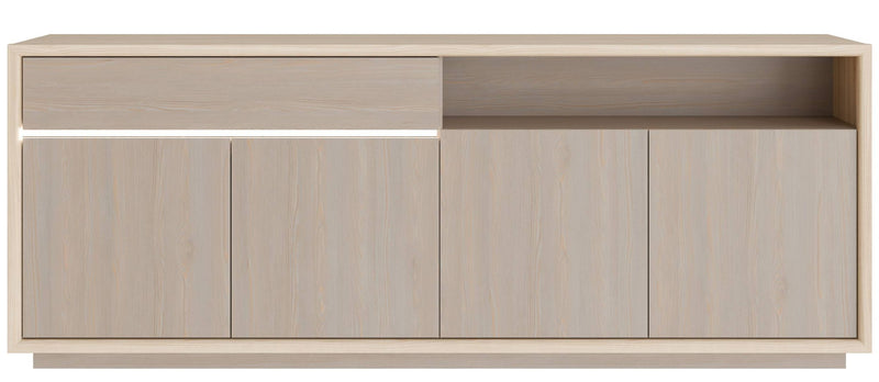 Sideboard Kommode FICAR mit LED Dekor: Riva Eiche / Imbiah Pine, Forte