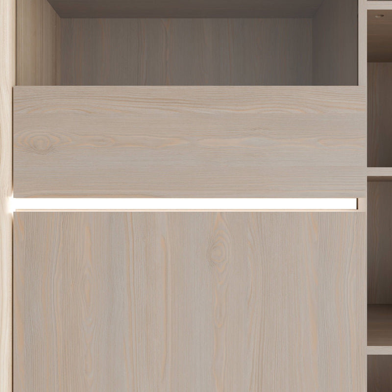 Highboard Vitrine FICAR 2-trg. Dekor: Riva Eiche / Imbiah Pine, Forte