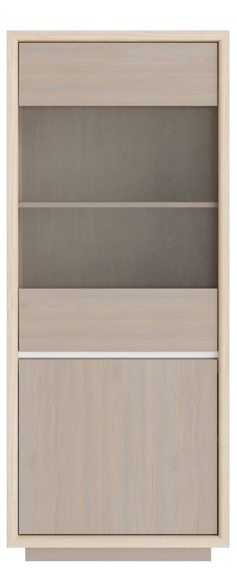 Vitrine FICAR Highboard schmal 2-trg. Dekor: Riva Eiche / Imbiah Pine