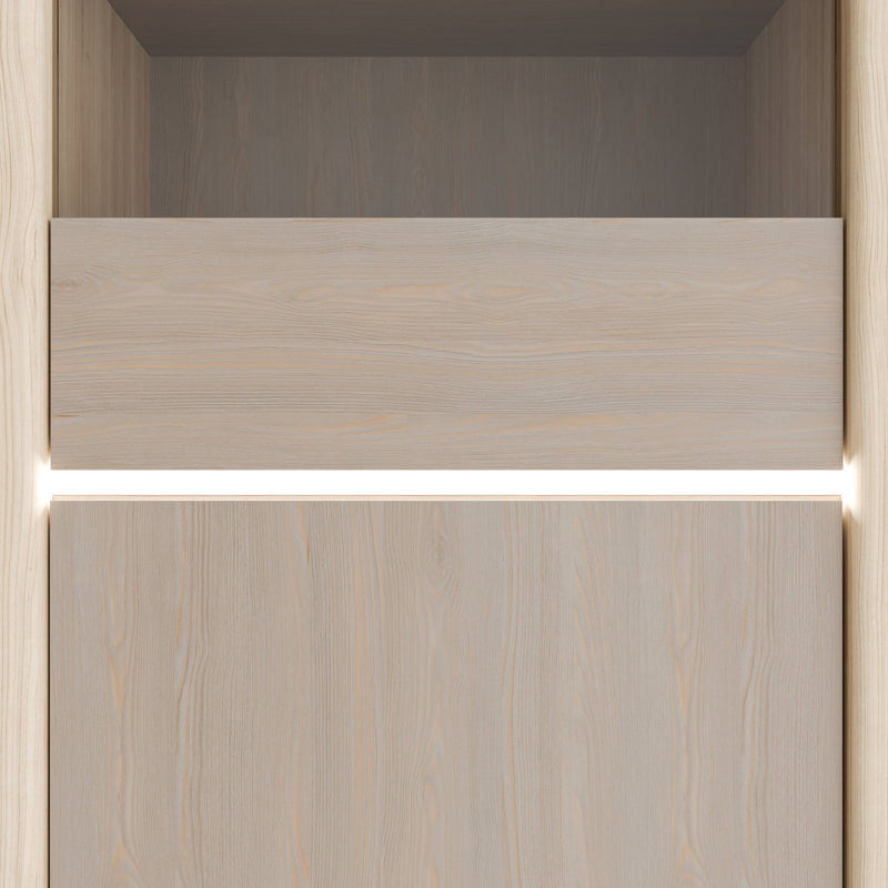 Vitrine FICAR Highboard schmal 2-trg. Dekor: Riva Eiche / Imbiah Pine