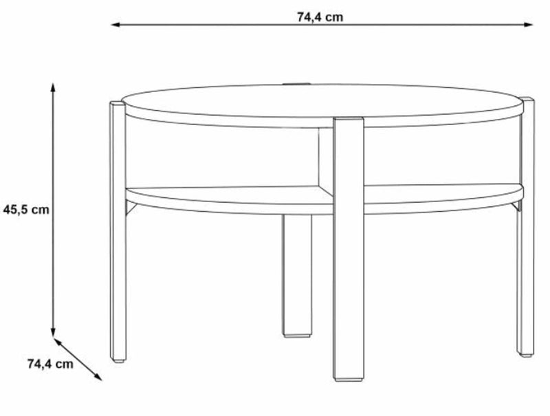 Couchtisch TOBAGO rund Ø 75 cm Taupe, von Forte
