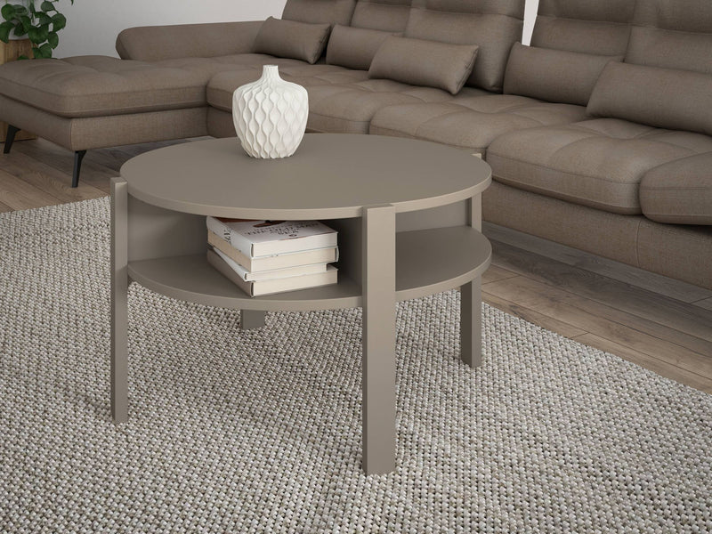 Couchtisch TOBAGO rund Ø 75 cm Taupe, von Forte
