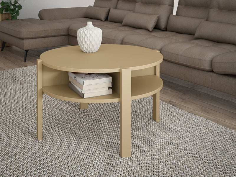 Couchtisch TOBAGO rund Ø 75 cm Buttergelb, von Forte