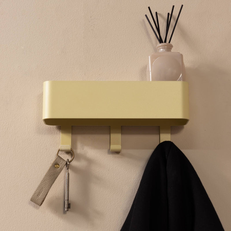 Hakenleiste Garderobenhaken DAX PLAY 3 Butter Yellow, Spinder Design