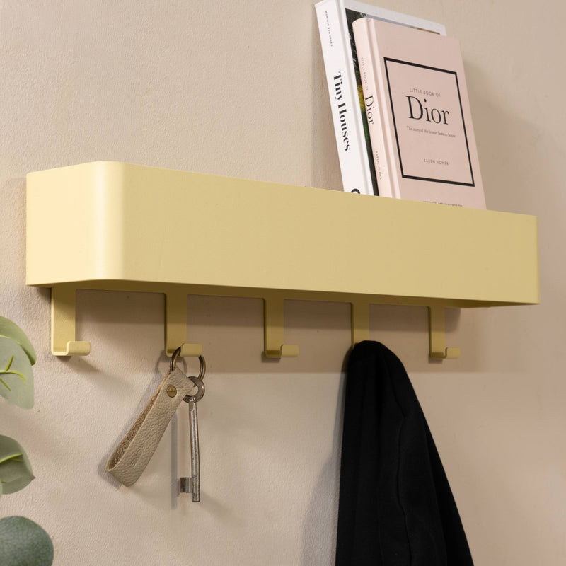 Hakenleiste Garderobenhaken DAX PLAY 5 Butter Yellow, Spinder Design