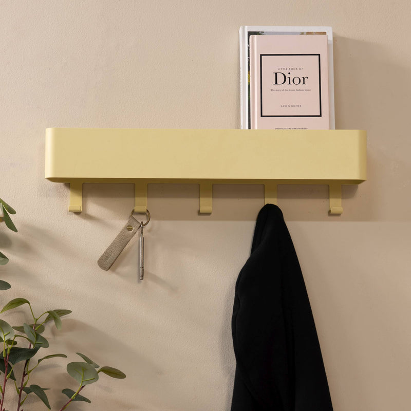 Hakenleiste Garderobenhaken DAX PLAY 5 Butter Yellow, Spinder Design