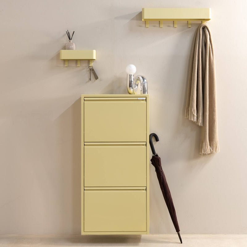 Hakenleiste Garderobenhaken DAX PLAY 5 Butter Yellow, Spinder Design