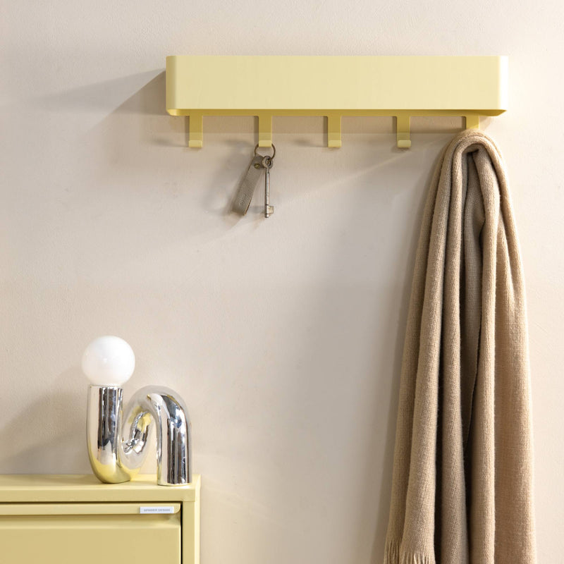 Hakenleiste Garderobenhaken DAX PLAY 5 Butter Yellow, Spinder Design