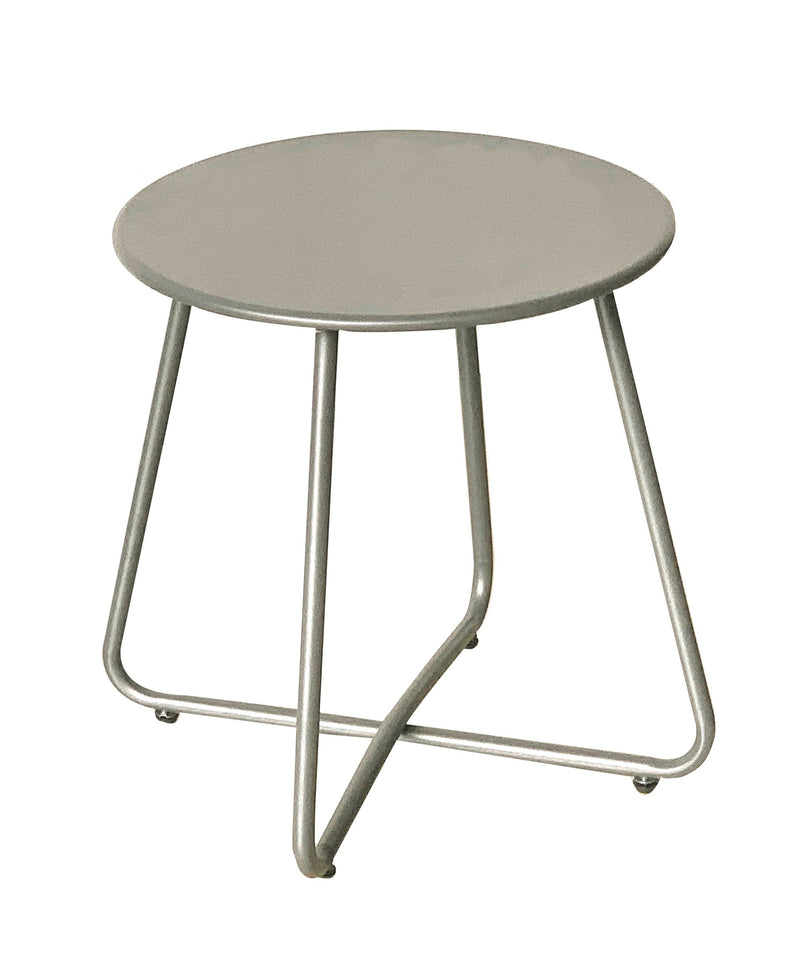 Beistelltisch VALERIA aus Stahl | Taupe | Ø 40 Indoor und Outdoor