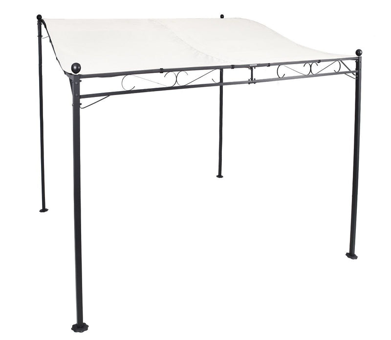 LEX Anbaupavillon 2,5x3 m Pergola wasserdicht & UV-Schutz creme