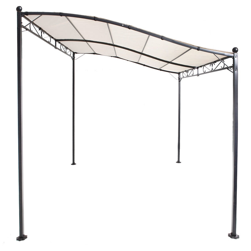 LEX Anbaupavillon 2,5x3 m Pergola wasserdicht & UV-Schutz creme
