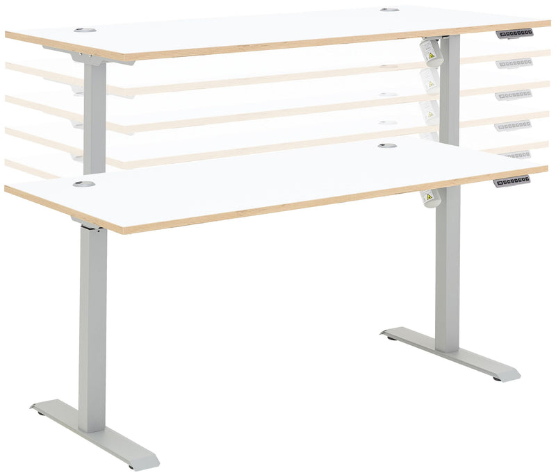 Höhenverstellbarer Schreibtisch MEMPHIS Weiß - 160 x 77 cm