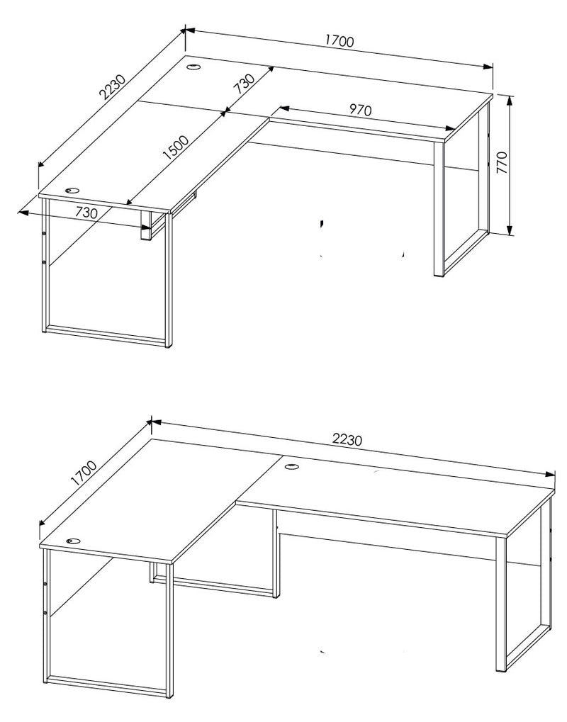 Komplettbüro MEMPHIS IV Weiß/-Artisan Eiche 8-teiliges Set inkl. Tisch